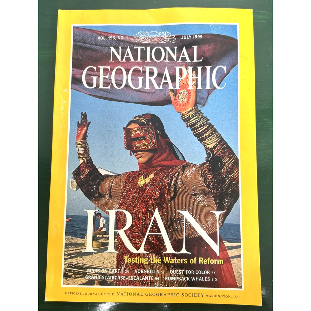 National Geographic Magazine July 1999 Iran Reform Mars on Earth Whales READ